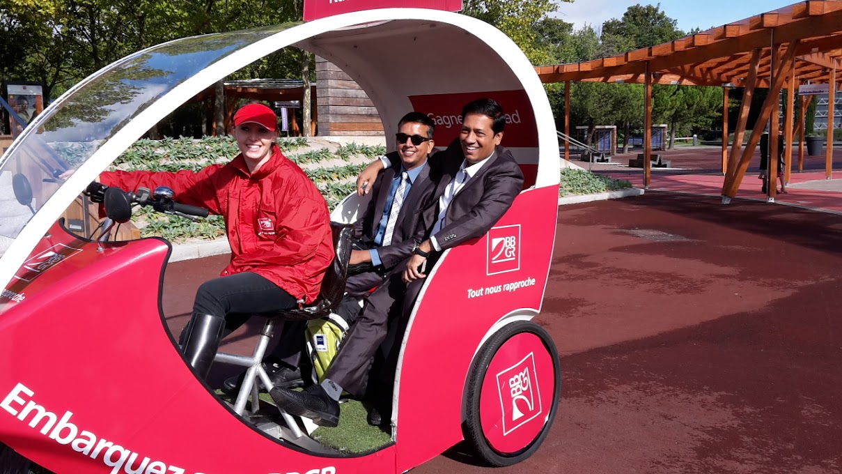 Navette avec 1 Vélo-Taxi egg  pour BBGR au Silmo