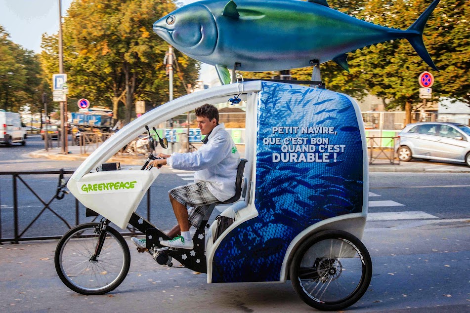 Greenpeace – Opération Triporteur Cargo - Sept. 2014
