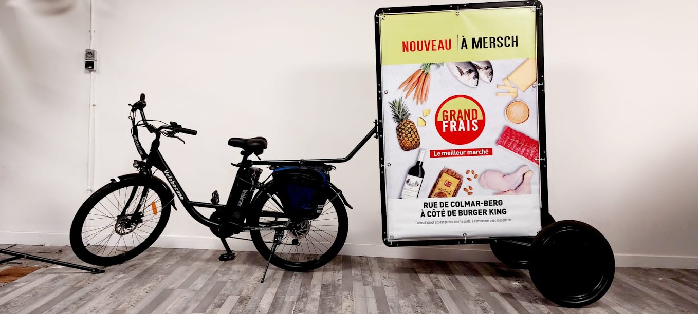 Location remorques publicitaires Grand Frais