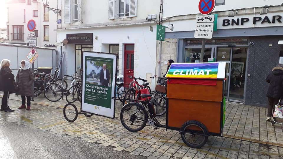 Location Triporteur 510 KV Bois & Remorque Publicitaire (Élections Municipales 2019/2020)