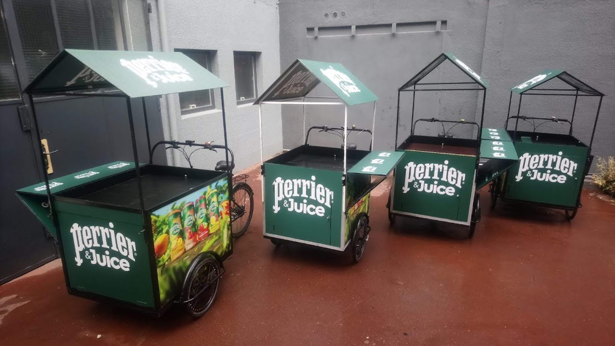 Location de 4 Triporteurs (KV3 & KV4) pour Perrier