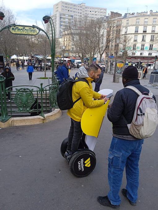 Opération Western Union en Segway